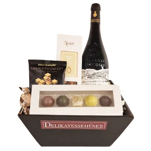 Gavekurv - send en gave med rødvin og chokolade